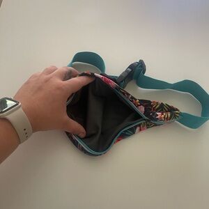 Fitkicks Vibrant Floral Waist Bag with Teal Strap